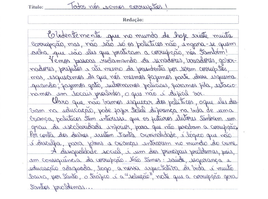 Redação Dissertativa Argumentativa Sobre Politica No Brasil
