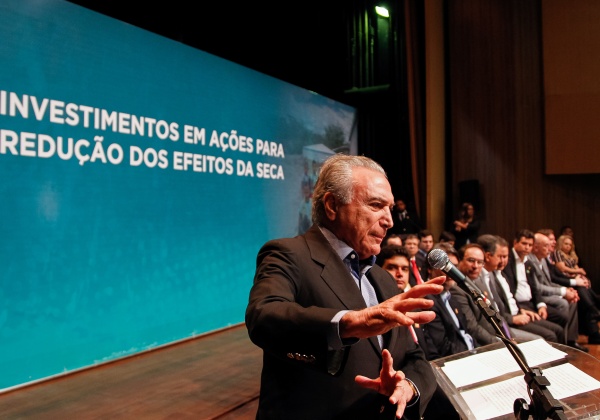 (Maceió - AL 27/12/2016) Presidente Michel Temer discursa durante Cerimônia de Anúncio de Investimentos em Ações para Redução dos Efeitos da Seca e Acesso à Água Foto: Beto Barata/PR