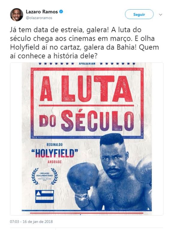 luta do seculo post lazaro ramos twitter