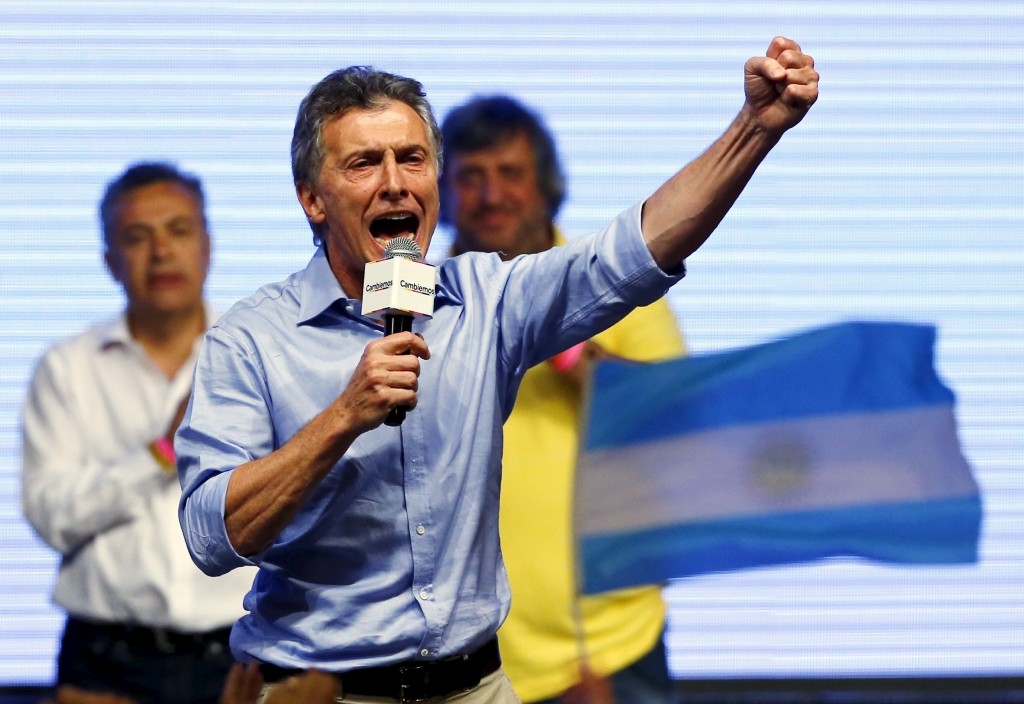 Mauricio Macri, opositor de centro-direita, após resultado das eleições presidenciais, em Buenos Aires. (FOTO: REUTERS)