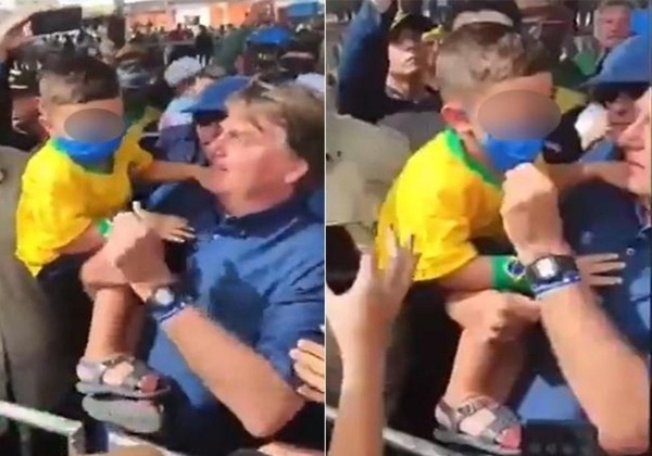 Vídeo: Bolsonaro retira máscara de criança em evento no RN