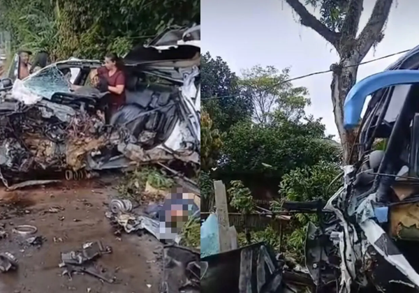 Colisão entre carro e ônibus deixa um morto e uma mulher ferida na BR-415