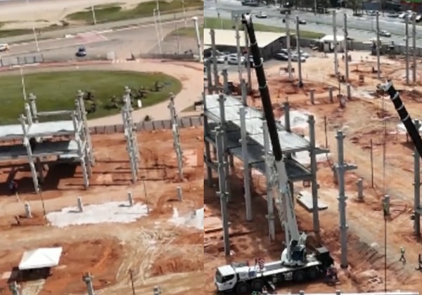 Arena Multiuso de Salvador avança e parte estrutural deve ficar pronta até dezembro