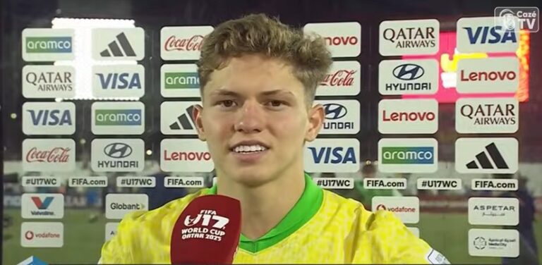 Joia do Bahia lamenta 4º lugar do Brasil no Mundial sub-17: ‘Expulsão…