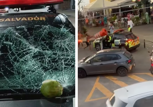 VÍDEO: Agente da Transalvador tem nariz fraturado após ataque no Porto da Barra