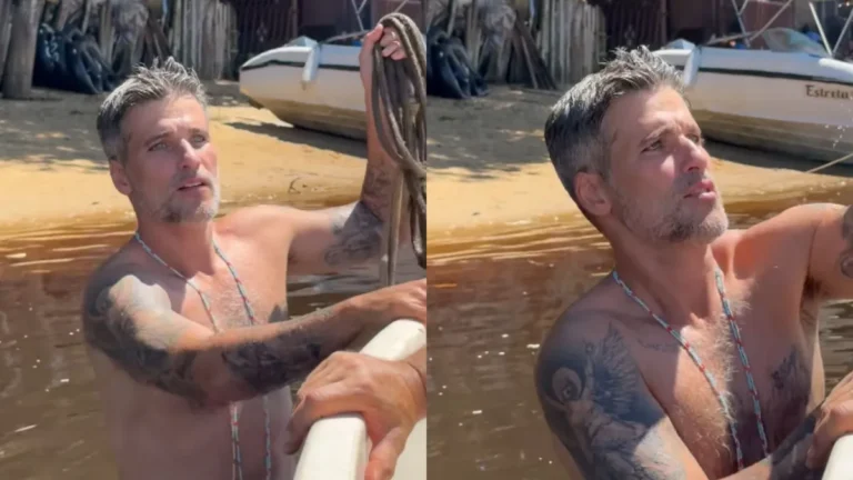 Bruno Gagliasso exibe boa forma durante férias na Bahia e agita as…
