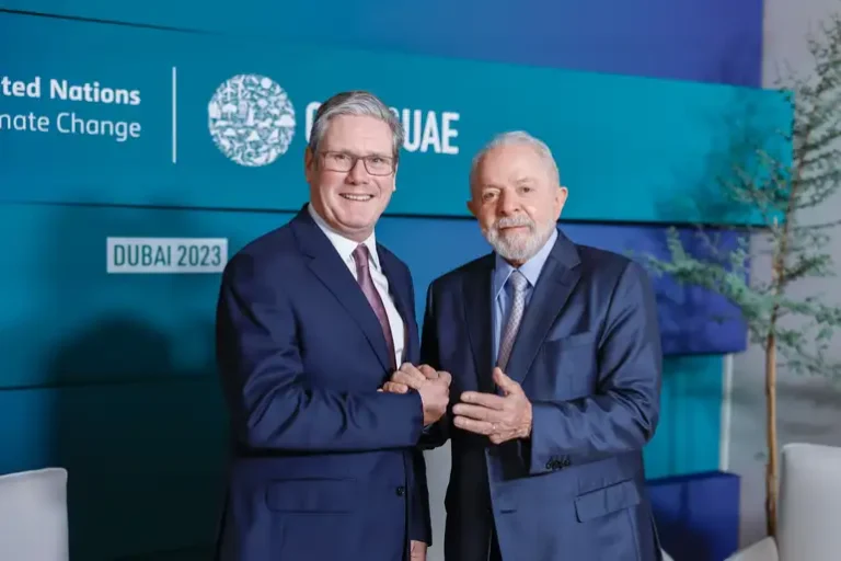lula e o primeiro ministro do Reino Unido, Keir Stramer