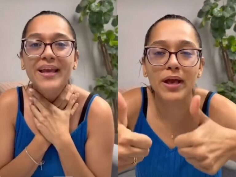 Participante tranquiliza público após desmaiar no quarto branco do…