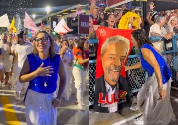 Janja participa de ensaio de escola de samba que homenagerá Lula em 2026; veja vídeo