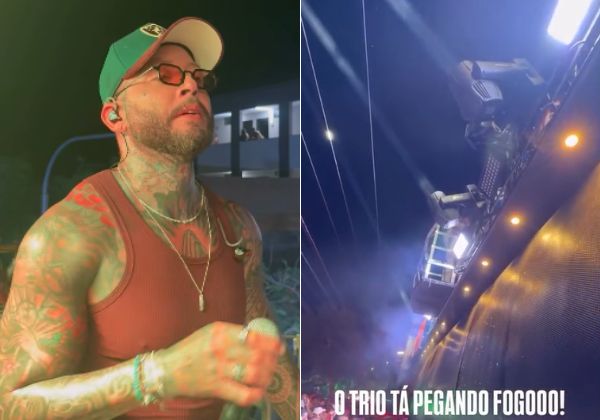 Princípio de incêndio atinge trio elétrico de Igor Kannário; veja vídeo