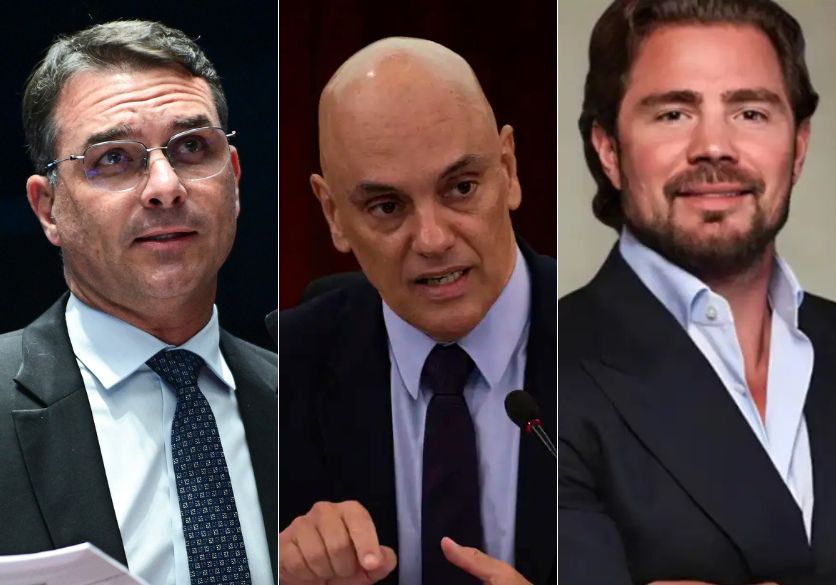 Flávio Bolsonaro pede saída de Moraes após supostas mensagens com Vorcaro