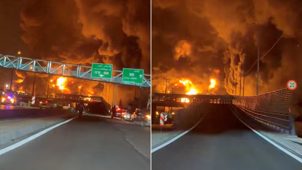 Ataque de Israel provoca incêndio em depósito de combustível no Irã