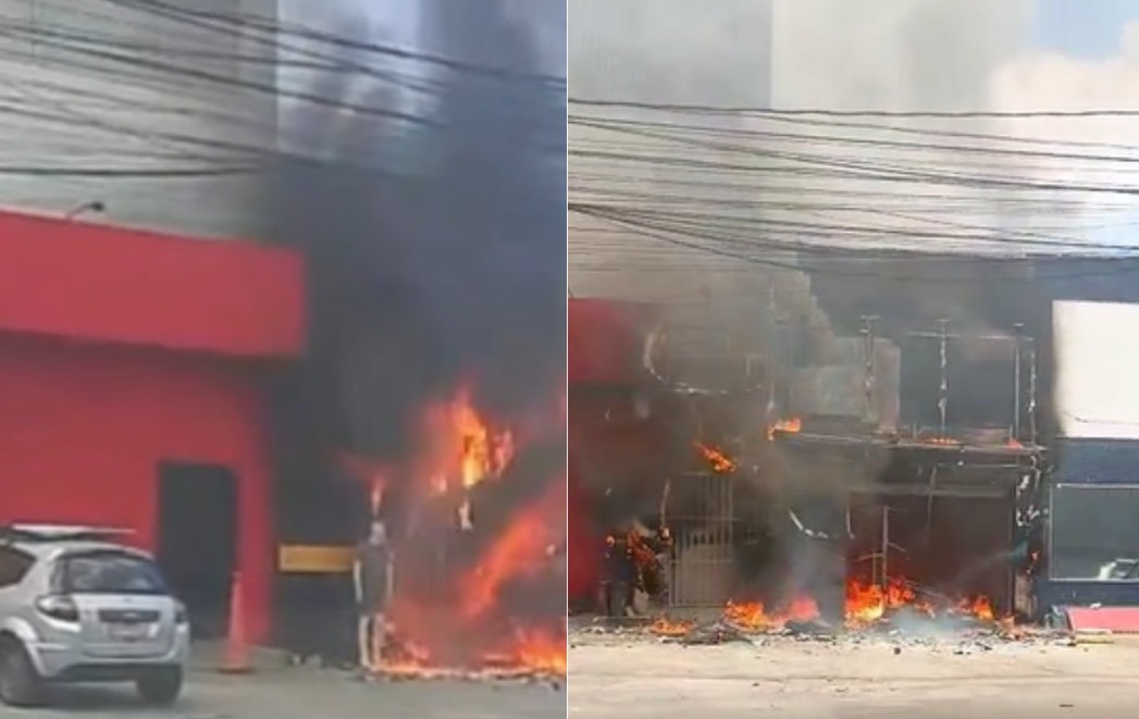 Incêndio atinge e destrói estabelecimento no Caminho de Areia