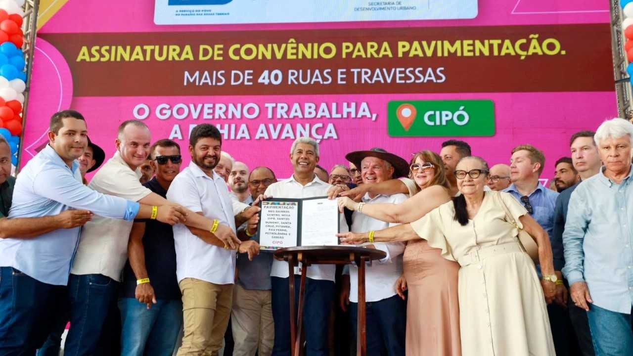 Governo firma convênio no valor de R$ 10 milhões e amplia desenvolvimento urbano em Cipó