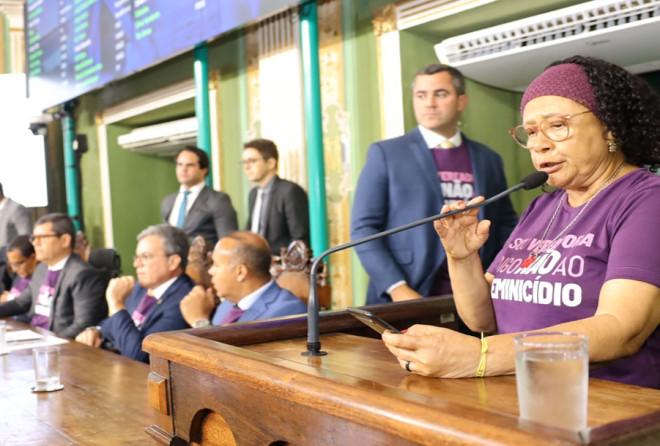 Vereadores vestem roxo e lançam campanha contra feminicídio na Câmara de Salvador