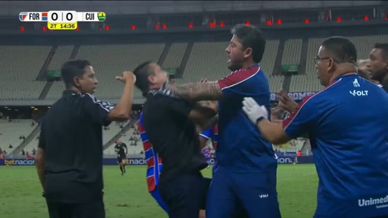 Carpini e Eduardo Barros são expulsos após ‘saírem no tapa’ em jogo…