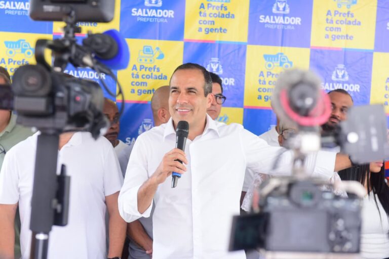 Prefeito Bruno Reis inaugura contenção de encosta no Garcia