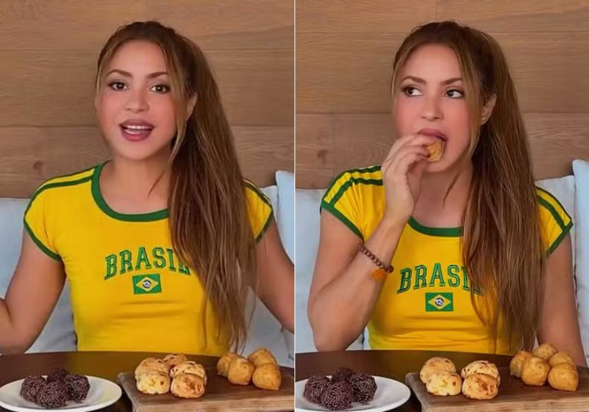 Shakira prova comidas brasileiras e reação viraliza: ‘Uma das minhas favoritas’