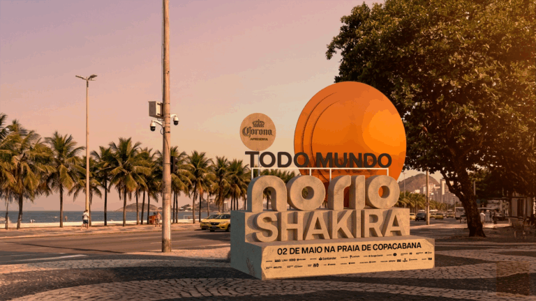 ‘Todo Mundo no Rio’ ganha escultura de areia para show de Shakira