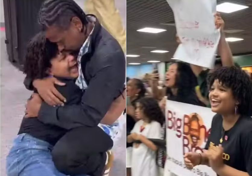 De volta a Salvador, Leandro Boneco tem reencontro emocionante com a filha; veja