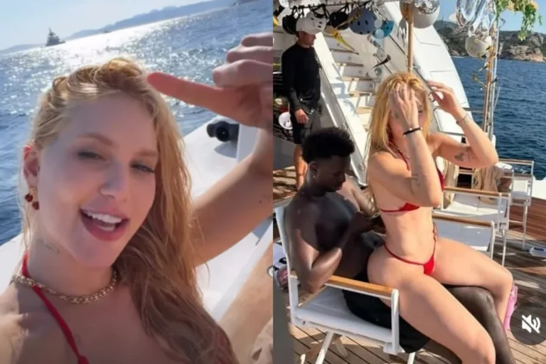 Na Itália, Virginia surge no colo de Vini Jr. em registro privado
