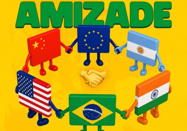 Brasil publica homenagem ao Dia da Amizade com bandeira dos EUA