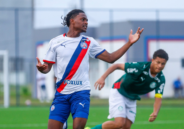 Bahia sai atrás, reage e empata com o Palmeiras no Brasileirão Sub-17