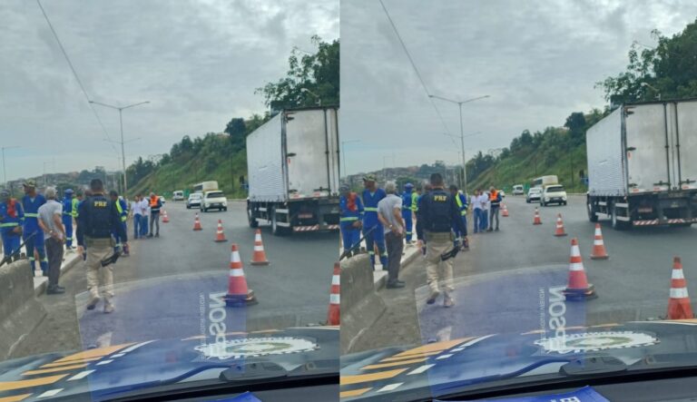 BR-324 volta a ser interditada após reabertura de cratera
