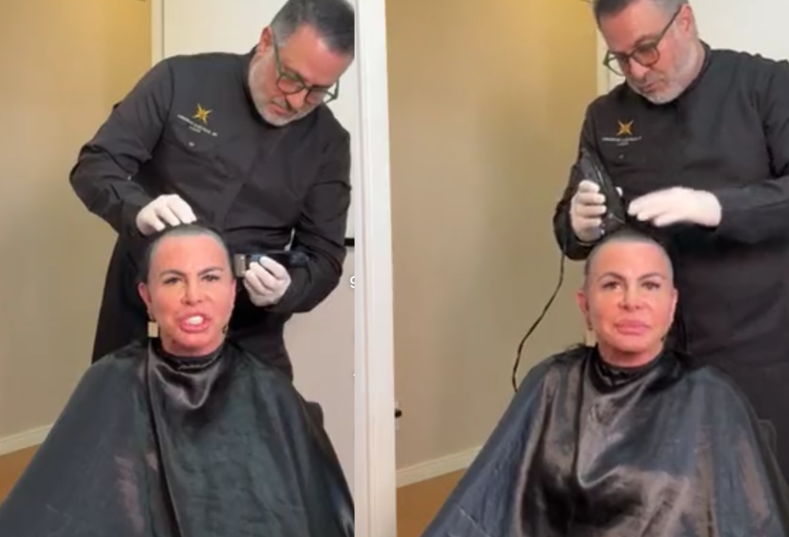 Gretchen raspa a cabeça durante transmissão ao vivo e revela motivo; confira