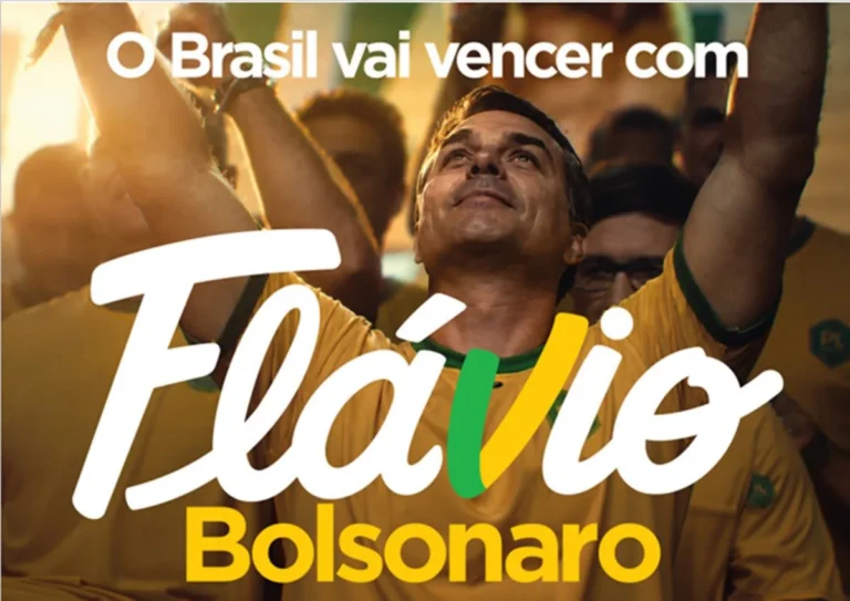 Campanha de Flávio usa carta de Bolsonaro para criar nova marca
