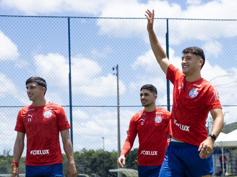 Jogadores do Bahia durante treino no CT Evaristo de Macedo