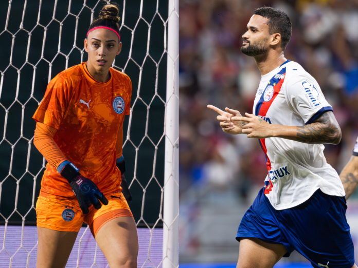 Goleira Yanne e atacante Willian José, do Bahia